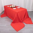 90X156" Red Premium Rectangle Polyester Tablecloth Catering Party Linens