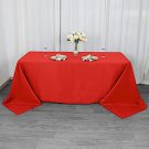 90X132" Red Premium Rectangle Polyester Tablecloth Catering Linens