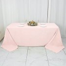 90X132" Blush Premium Rectangle Polyester Tablecloth Catering Linens
