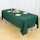 60X102" Hunter Green Premium Rectangle Polyester Tablecloth Catering Linens