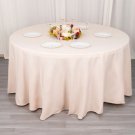 Blush 120" Premium Round Polyester Tablecloth Wedding Party Tabletop Dinner