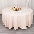 Beige 108" Premium Quality Round Polyester Tablecloth Wedding Party Dinner