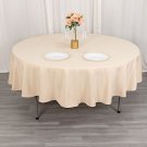 Beige 90" Premium Round Polyester Tablecloth Wedding Party Tabletop Dinner