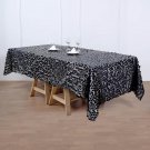 Black 60"X102" Large Payette Sequin Rectangular Tablecloth Party Supplies
