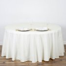 Ivory 132" Round Polyester Tablecloth Wedding Catering Supplies
