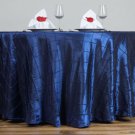Navy Blue Pintuck 120" Round Tablecloth Wedding Party Kitchen Supplies