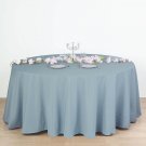 Dusty Blue 132" Round Polyester Tablecloth Wedding Party Events Catering Linens