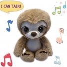 Sloth Mimic Repeats Talk Back Plush Early Learning Kids Toy Animal 7Fruzw1 For Gift