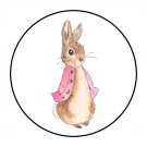 30 1.5" Pink Peter Rabbit, Labels /Seals Round Stickers