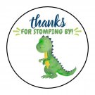30 1.5" Thank You Dinosaur Party Round Envelop Seals Stickers Favor Labels