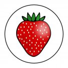 30 1.5" Strawberry Round Stickers Envelope Seals Favor Labels