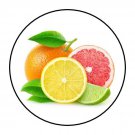 30 1.5" Orange Lemon Round Stickers Envelope Seals Favor Labels