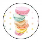 30 1.5" Macaron Round Stickers Envelope Seals Favor Labels