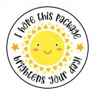 30 1.5" Thank You Sun Stickers Envelope Seals Round Stickers Favor Labels