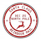 30 1.5" Christmas Santa North Pole Round Stickers Envelope Seals Favor Labels