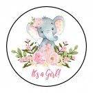 30 1.5" Its A Girl Jungle Animal Round Stickers Envelope Seals Favor Labels