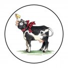 30 1.5" Cow Chicken Favor Labels Round Stickers Envelope Seals