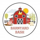 30 1.5" Barn Farm Party Flowers Favor Labels Round Stickers Envelope Seals