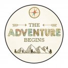 30 1.5" Adventure Favor Labels Round Stickers Envelope Seals