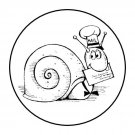 30 1.5" Snail Mail Favor Labels Round Stickers Envelope Seals