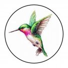 30 1.5" Hummingbird Favor Labels Round Stickers Envelope Seals