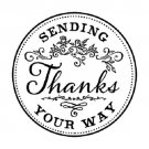 48 Thank You Envelope Seals Labels Stickers 1.2" Round Favor