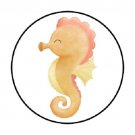 48 Seahorse Envelope Seals Labels Stickers 1.2" Round Favor