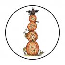 48 Fall Pumpkins Halloween Envelope Seals Labels Stickers 1.2" Round Favor