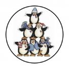 48 Christmas Penguins Envelope Seals Labels Stickers 1.2" Round Favor