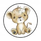 48 Lion Jungle Animal Envelope Seals Labels Stickers 1.2" Round Favor