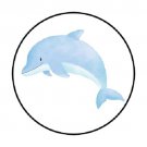 48 Dolphin Ocean Sea Envelope Seals Labels Stickers 1.2" Round Favor