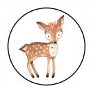 48 Woodland Deer Envelope Seals Labels Stickers 1.2" Round Favor