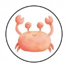 48 Crab Ocean Sea Envelope Seals Labels Stickers 1.2" Round Favor Stickers