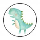 48 Blue Baby Dinosaur Envelope Seals Labels Stickers 1.2" Round Favor Stickers