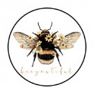 48 Bee Flowers Envelope Seals Labels Stickers 1.2" Round Favor Stickers