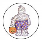 48 Halloween Mummy Envelope Seals Labels Stickers 1.2" Round