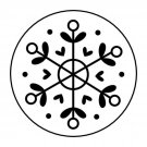 48 Christmas Snowflake Envelope Seals Labels Stickers 1.2" Round