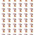 48 Mickey Mouse Christmas Envelope Seals Labels Stickers 1.2" Round
