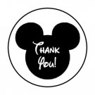 48 Thank You Mickey Mouse Envelope Seals Labels Stickers 1.2" Round