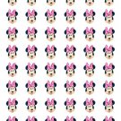 48 Minnie Mouse Face Pink Bow Envelope Seals Labels Stickers 1.2" Round