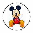 48 Mickey Mouse Sitting Envelope Seals Labels Stickers 1.2" Round