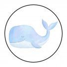 30 Whale Ocean Envelope Seals Party Favors Labels Round Stickers 1.5" Round