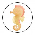 30 Seahorse Ocean Envelope Seals Party Favors Labels Round Stickers 1.5" Round