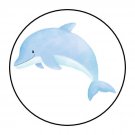 30 Dolphin Ocean Envelope Seals Party Favors Labels Round Stickers 1.5" Round