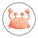 30 Crab Sea Ocean Envelope Seals Party Favors Labels Round Stickers 1.5" Round
