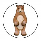 30 1.5" Woodland Animal Bear Birthday Baby Shower Favor Labels Round Stickers