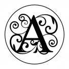 48 1.2 Inch Monogram Initial Envelope Seals Stickers Labels Wedding Invitation