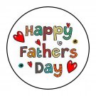 30 1.5" Thank You Fathers Day Labels Round Stickers Envelope Seals