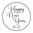 30 1.5" Thank You Happy New Year Labels Round Stickers Envelope Seals