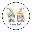 30 1.5" Thank You Gnome Happy Easter Labels Round Stickers Envelope Seals